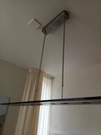 Horizontale hanglamp rookglas 1.30 lang, Huis en Inrichting, Lampen | Hanglampen, Ophalen, Zo goed als nieuw, 75 cm of meer