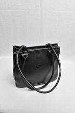 Vintage Longchamp leren hand-/schoudertas – blauw, Verzenden, Zo goed als nieuw, Blauw, Handtas