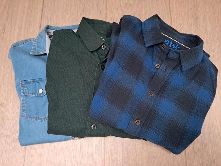 Pakket met 3x blouse jongen WE, mt 146-152, Kinderen en Baby's, Kinderkleding | Maat 146, Gebruikt, Jongen, Overhemd of Blouse