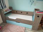 Kinderbed met lade, kast en gratis kaptafel met gordijnen, Ophalen, Gebruikt, 160 tot 180 cm, 70 tot 85 cm