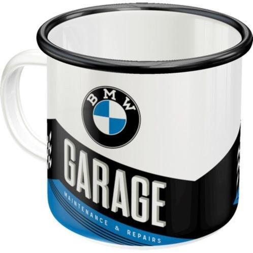 BMW Garage maintenance emaille reclame mok koffie beker, Verzamelen, Muziek, Artiesten en Beroemdheden, Nieuw, Foto of Kaart, Ophalen of Verzenden