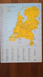 NS spoorkaart van Nederland in hard kunststof, Ophalen of Verzenden, Gebruikt, Trein, Overige typen
