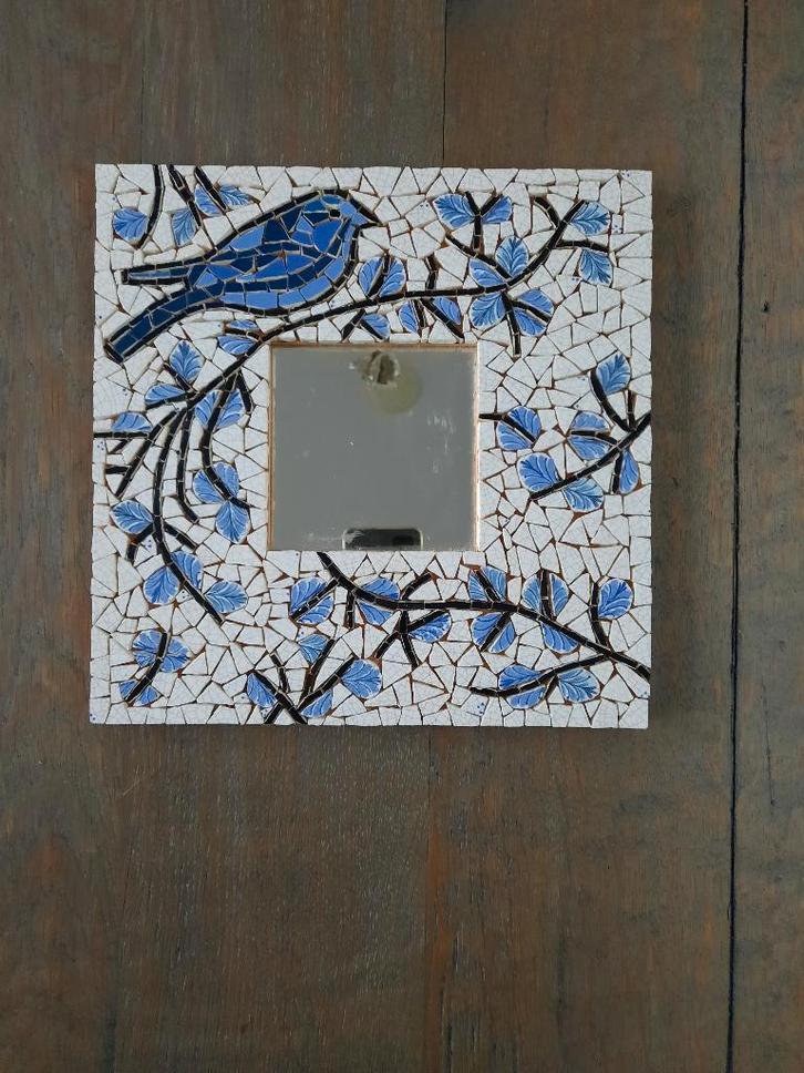 Mozaïek, spiegel met versiering van mozaïek steentjes., Hobby en Vrije tijd, Knutselen, Nieuw, Materiaal, Ophalen of Verzenden