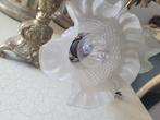 vintage wandlamp metaal met glazen kelken, Huis en Inrichting, Lampen | Wandlampen, Heikant 21 Kaatsheuvel, Klassiek, brocante boudoir