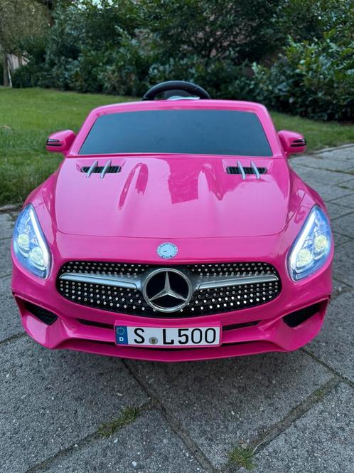 Mercedes SL500 elektrische kinderauto roze, Kinderen en Baby's, Speelgoed | Buiten | Accuvoertuigen, Zo goed als nieuw, Ophalen