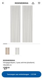 Vitrage Ikea RosenRobinia wit, Huis en Inrichting, 200 cm of meer, Wit, Ophalen of Verzenden, Zo goed als nieuw