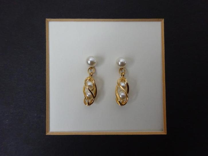 Napier pareloorbellen, Sieraden, Tassen en Uiterlijk, Oorbellen, Zo goed als nieuw, Hangers, Overige materialen, Goud, Ophalen