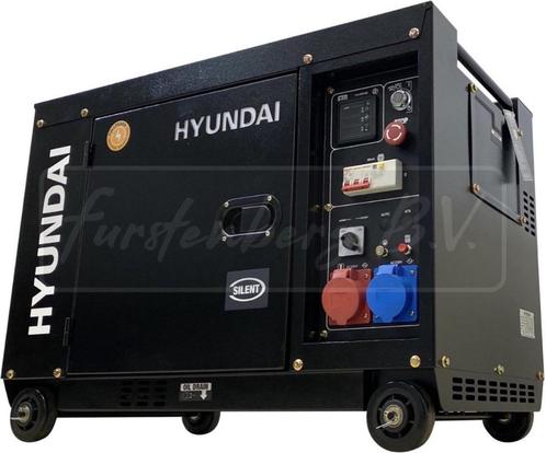 HYUNDAI HDG90 Heavy duty diesel generator 400V 7,5Kva, Doe-het-zelf en Verbouw, Aggregaten, Nieuw, Dieselolie, 5 tot 10 kVA, Elektrisch startend