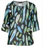 SemprePIu voile blouse zwart/groen/aqua print mt 50 € 15, Kleding | Dames, Grote Maten, Sempre Piu, Nieuw, Groen, Blouse of Tuniek