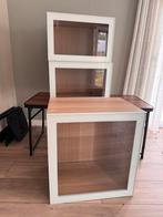 Ikea glassvik deuren op mooie eiken kast, Huis en Inrichting, Kasten | Vitrinekasten, Ophalen, 50 tot 100 cm, Zo goed als nieuw