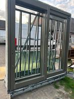 2 x mahoniehouten kozijn met schuifdeur , nieuw niet gebruik, Ophalen, 225 cm of meer, Nieuw, Inclusief glas