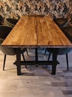 Houten Eettafel IKEA Skogsta met eventueel 4 stoelen, Ophalen, Gebruikt, 100 tot 150 cm, 150 tot 200 cm