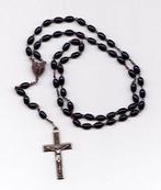 Rozenkrans met donkerbruine houten kralen (5850-64), Antiek en Kunst, Antiek | Religie, Ophalen