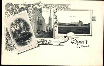 Weert (L.), Groet uit, Litho? met oa Straatgezicht ca. 1898 beschikbaar voor biedingen