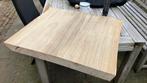 Restant boomstamtafel tafelblad dik massief hout, Huis en Inrichting, Tafels | Eettafels, Ophalen, Zo goed als nieuw, Rechthoekig