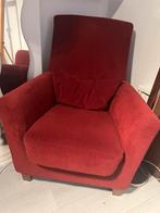 Mooie fauteuil in wijnrood, 75 tot 100 cm, Stof, 75 tot 100 cm, Zo goed als nieuw