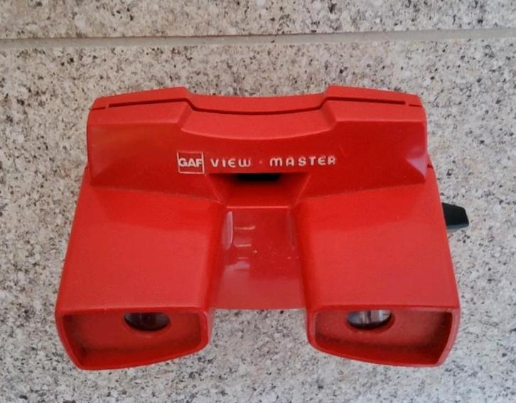 collectibles, viewmaster GAF, rood,9 schijven,  o.a.Daktari, Verzamelen, Speelgoed, Gebruikt, Ophalen of Verzenden