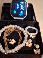Digitale horloge met sieraden Nieuw !!, Ophalen of Verzenden, Wit, Jongen of Meisje
