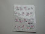 Velletje nagel water decals stickers BJC-068 rozen roze, Verzenden, Nieuw, Toebehoren, Handen en Nagels