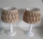 2 schemerlampen, Huis en Inrichting, Ophalen, Gebruikt, Hout, Minder dan 50 cm