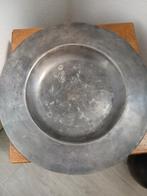 Vintage Tinnen Schaal - 37cm - 92% Tin, Ophalen of Verzenden
