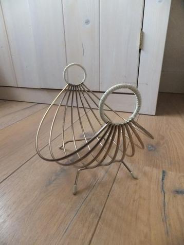 jaren 50/60 vintage fruitschaal, fifties draadmand pilastro beschikbaar voor biedingen