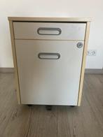 Burotrolley met 3 lades en 1 archief lade, Ophalen, Gebruikt, Room - wit, Minder dan 100 cm