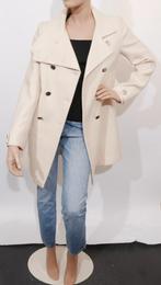 DONDUP off white 100% wollen mantel maat 36/38 ZGAN, Wit, Ophalen of Verzenden, Zo goed als nieuw, Maat 36 (S)