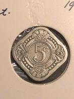 5 Cent Munt 1943- Koningin Wilhelmina, Ophalen of Verzenden, Koningin Wilhelmina, 5 cent, Losse munt