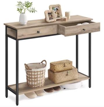 Gangtafel - 2 Laden, Metaal, Hout, 10030cm beschikbaar voor biedingen