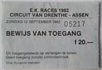 TT Assen, gebruikte entreekaarten, div. Nederland 1982-2010, Verzamelen, Ophalen, Gebruikt, Motoren