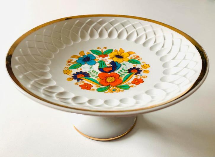 Bavaria Schumann Arzberg (taart-) schaal vogels en bloemen, Huis en Inrichting, Keuken | Servies, Zo goed als nieuw, Schaal of Schalen