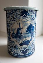 Vintage Albert Heijn blik Delfts blauw Zaanse Schans, Verzamelen, Overige merken, Gebruikt, Overige, Ophalen of Verzenden