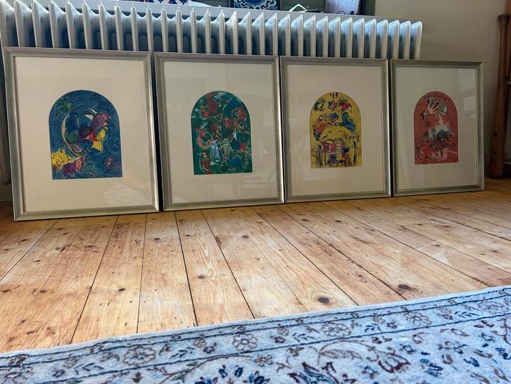 Chagall Litho's - Jeruzalem Ramen - Ingelijst, Antiek en Kunst, Kunst | Etsen en Gravures, Ophalen of Verzenden