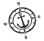 auto bus camper caravan sticker nautic kompas, The River House, Info@theriverhouse.nl, Nieuw, Ophalen of Verzenden