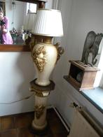 VAASLAMP OP ZUIL, BAROK, ITALIAANSE MAKELIJ, LAMP OP PILAAR, Ophalen, Gebruikt, ROMANTISCH, BAROK