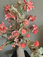 Complete vaas inclusief warme tint zijde bloemen boeket, Huis en Inrichting, Ophalen, Zo goed als nieuw
