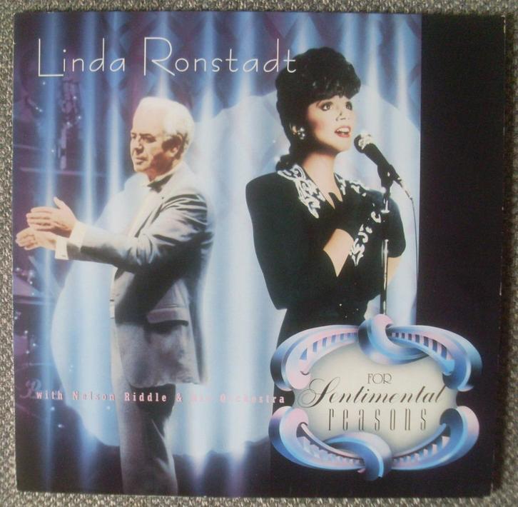Linda Ronstadt - For Sentimental Reasons (LP) Nelson Riddle, Cd's en Dvd's, Vinyl | Pop, Zo goed als nieuw, 1980 tot 2000, 12 inch