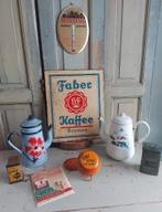 2 x oude emaille koffiekan & reclame items koffie, Ophalen of Verzenden