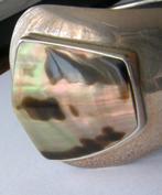 Prachtige 925 zilveren armband Parelmoer, Abalone Zee Opaal, Met edelsteen, Armband, Ophalen of Verzenden, Zilver