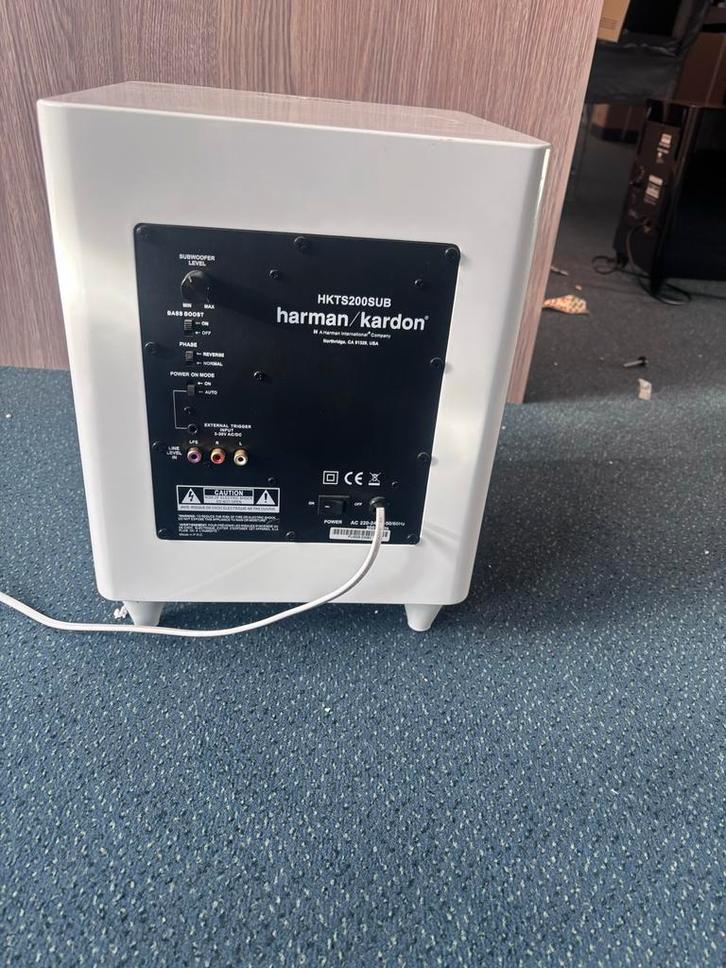 Harman Kardon HKTS200SUB Subwoofer, Audio, Tv en Foto, Luidsprekers, Zo goed als nieuw, Subwoofer, 60 tot 120 watt, Overige merken