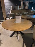 Ronde mangohouten eettafel - 130 cm, 100 tot 150 cm, Rond, Ophalen of Verzenden, Zo goed als nieuw