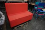 Ahrend treinbank horeca bank wandbank, Stof, Gebruikt, Minder dan 75 cm, Tweepersoons