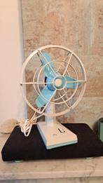 Jaren 60 SHG ventilator vintage blauw, Ophalen of Verzenden, Zo goed als nieuw, Tafelventilator
