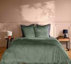 2 Prachtige fluwelen dekbedovertrekken groen, Dekbedovertrek, Tweepersoons, Ophalen of Verzenden, Zo goed als nieuw