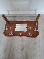 oude houten kapstok met spiegel, Huis en Inrichting, Woonaccessoires | Kapstokken, Gebruikt, Minder dan 100 cm, Hout, Ophalen