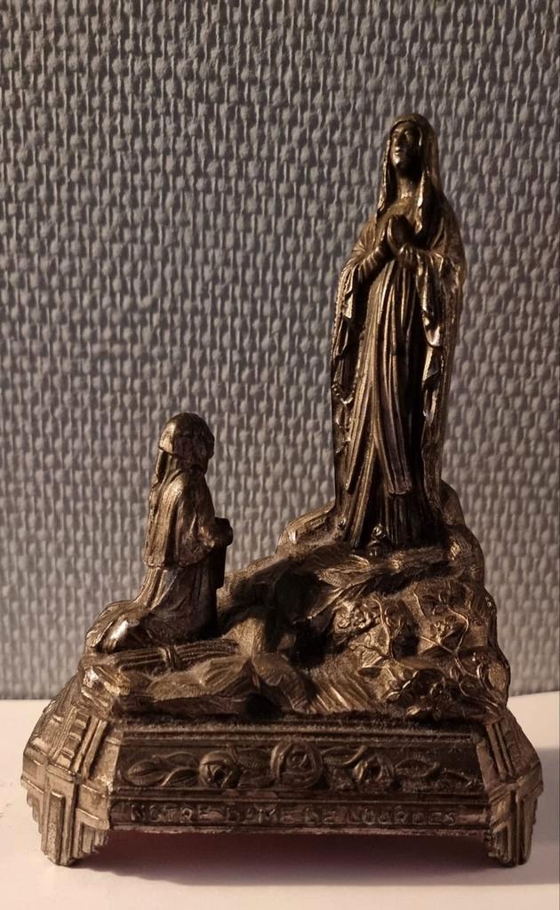 Notre Dame de Lourdes Muziekdoos, Antiek en Kunst, Antiek | Koper en Brons, Brons, Ophalen of Verzenden