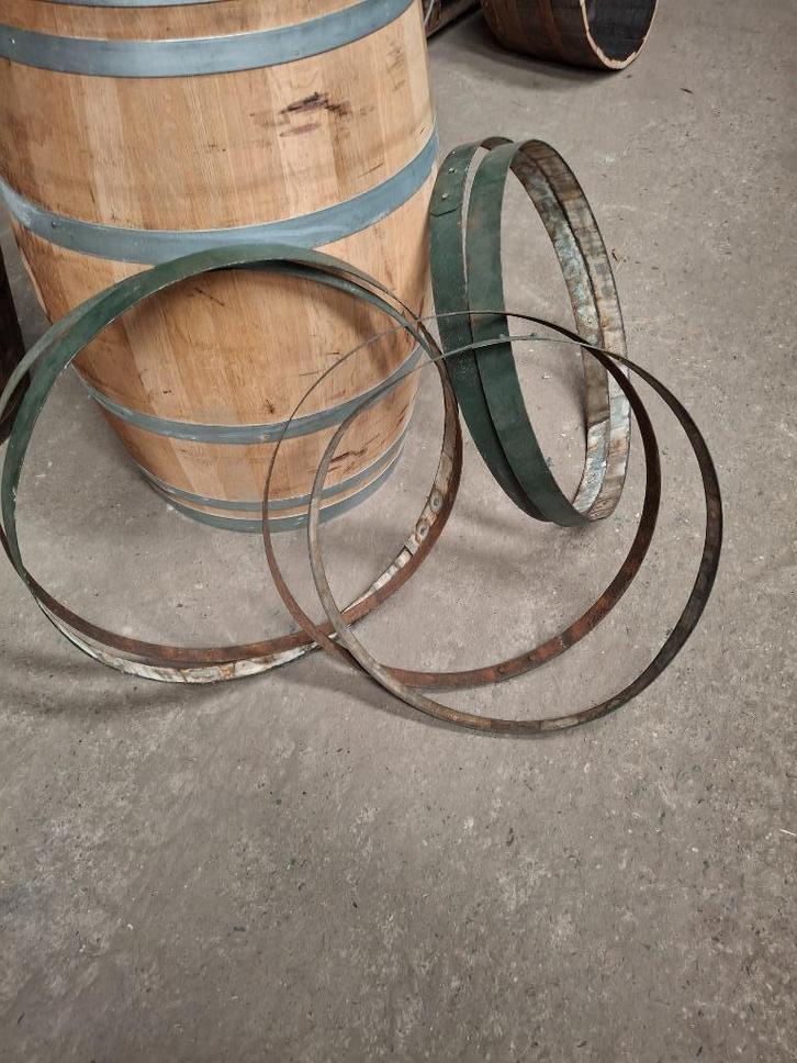 ringen van wijnvaten 6 stuks, zie foto's-omschrijving, Tuin en Terras, Regentonnen, Zo goed als nieuw, Metaal, Minder dan 75 liter