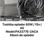 Toshiba oplader 60w, Computers en Software, Laptop-opladers, Ophalen of Verzenden, Zo goed als nieuw