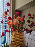 Goude turtle vaas met warme tint bloemen, Ophalen of Verzenden, Nieuw
